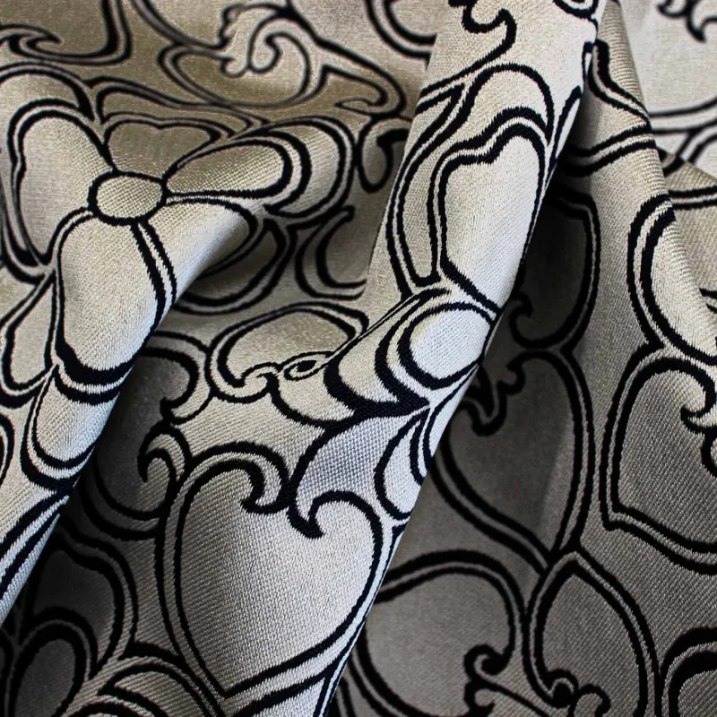 Jacquard Fiori -Beige Blu | MADE IN ITALY