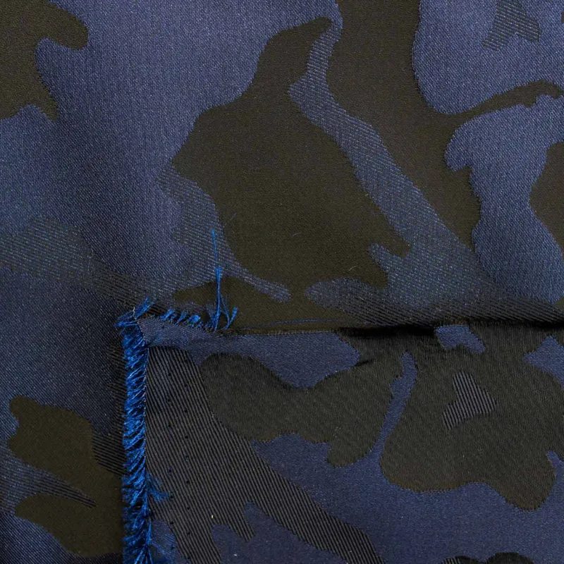 Jacquard Mimetico - Blu Nero | Made in Italy