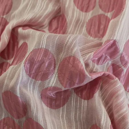 Jacquard Pois - Bianco Rosa | MADE IN ITALY