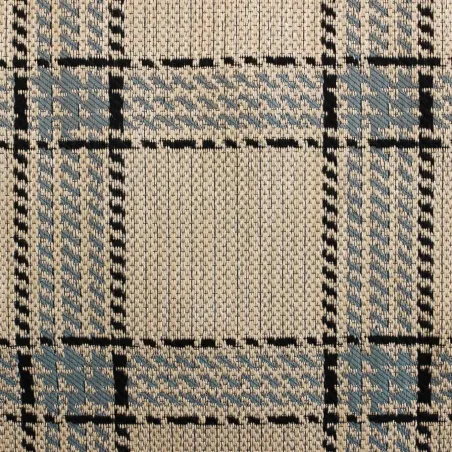 Jacquard Quadri - Bianco Celeste Blu | MADE IN ITALY