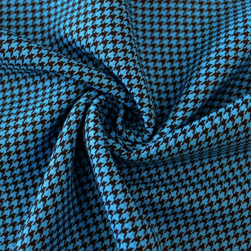 Pied de Poule - Azzurro Nero | Tessuti Fashion | iltessutaio.it