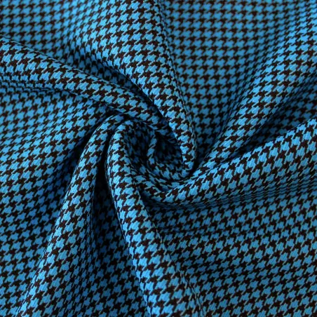 Pied de Poule - Azzurro Nero | Tessuti Fashion | iltessutaio.it