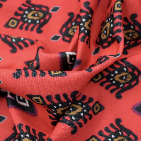 Felpa Garzata con Fantasia Astratta | OEKO-TEX