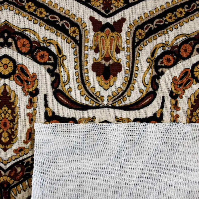 Punto Milano stampato - Oro e Bianco | OEKO TEX