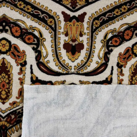 Punto Milano stampato - Oro e Bianco | OEKO TEX