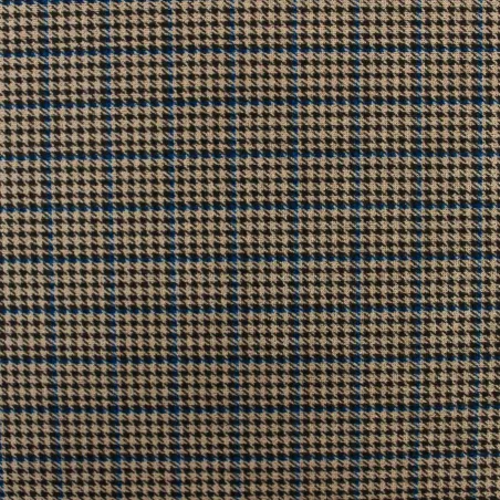 Tessuto Scozzese - Beige e Blu | IL TESSUTAIO