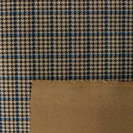 Tessuto Scozzese - Beige e Blu | IL TESSUTAIO