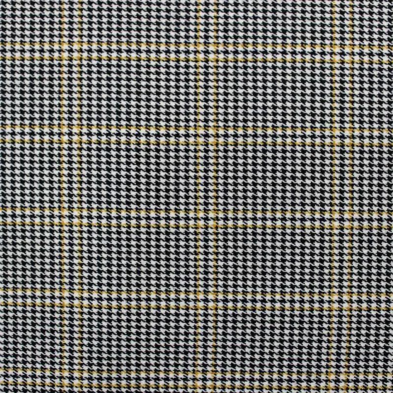 Tessuto Scozzese - Blu Bianco e Giallo | OEKO-TEX