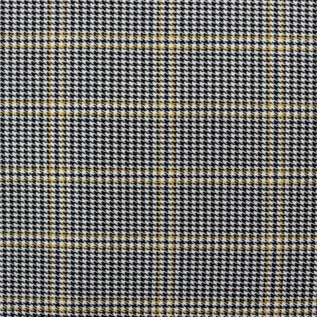 Tessuto Scozzese - Blu Bianco e Giallo | OEKO-TEX