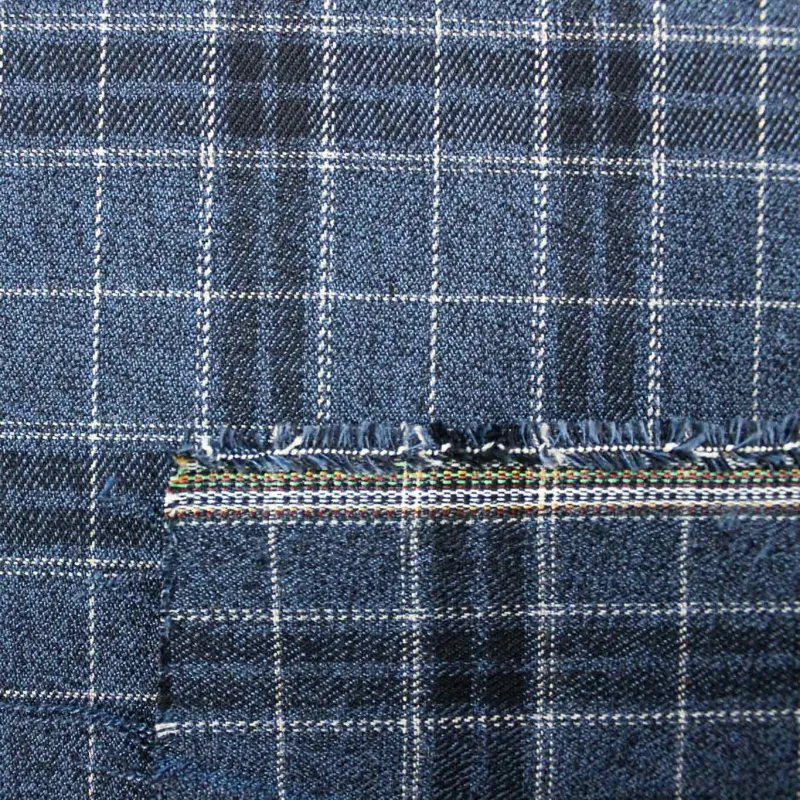 Tessuto Scozzese - Blu e Bianco | OEKO-TEX
