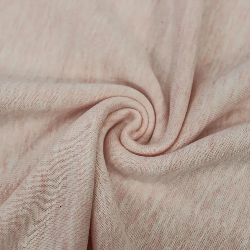 Tessuto felpa garzata Cotone - Rosa Melange | OEKOTEX