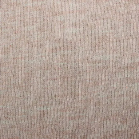 Tessuto felpa garzata Cotone - Rosa Melange | OEKOTEX
