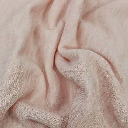 Tessuto felpa garzata Cotone - Rosa Melange | OEKOTEX