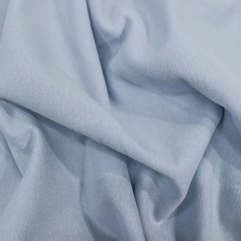 Felpa Garzata di Cotone - Celeste | BIO Certificato GOTS