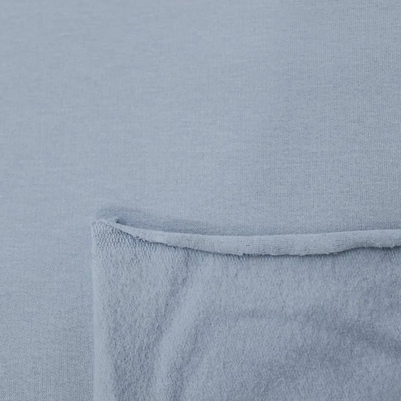 Felpa Garzata di Cotone - Celeste | BIO Certificato GOTS