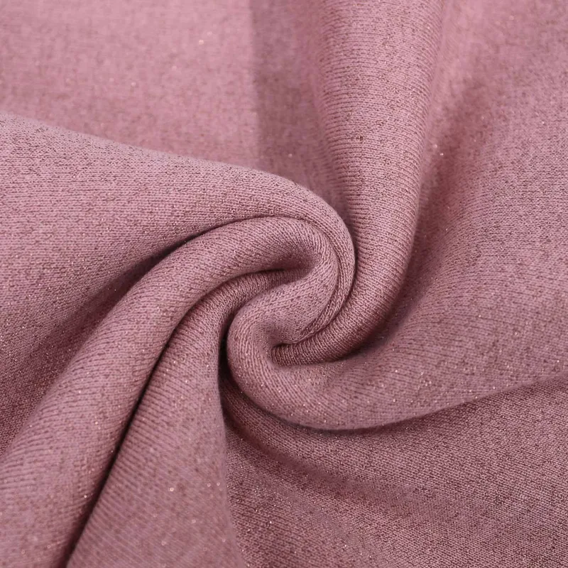 Tessuto in Felpa - Rosa Lurex | OEKO-TEX