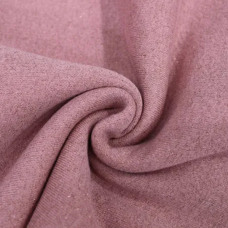 Tessuto in Felpa - Rosa Lurex | OEKO-TEX