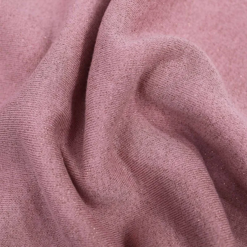 Tessuto in Felpa - Rosa Lurex | OEKO-TEX