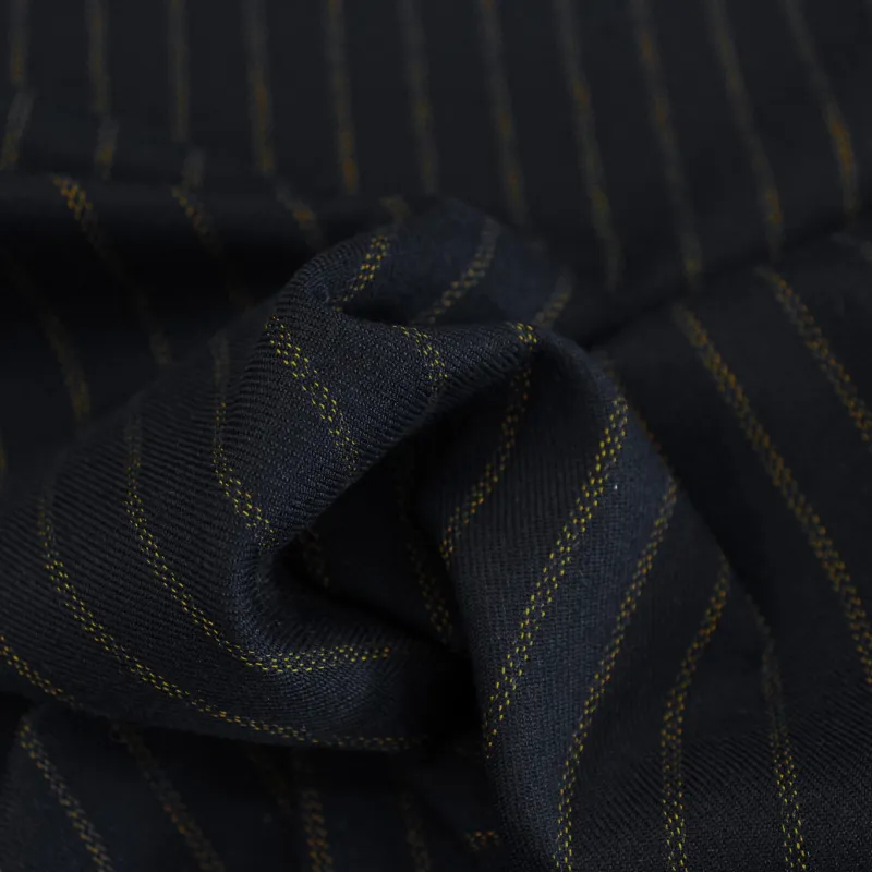 Poliviscosa Gessato - Blu e Giallo | ILTESSUTAIO