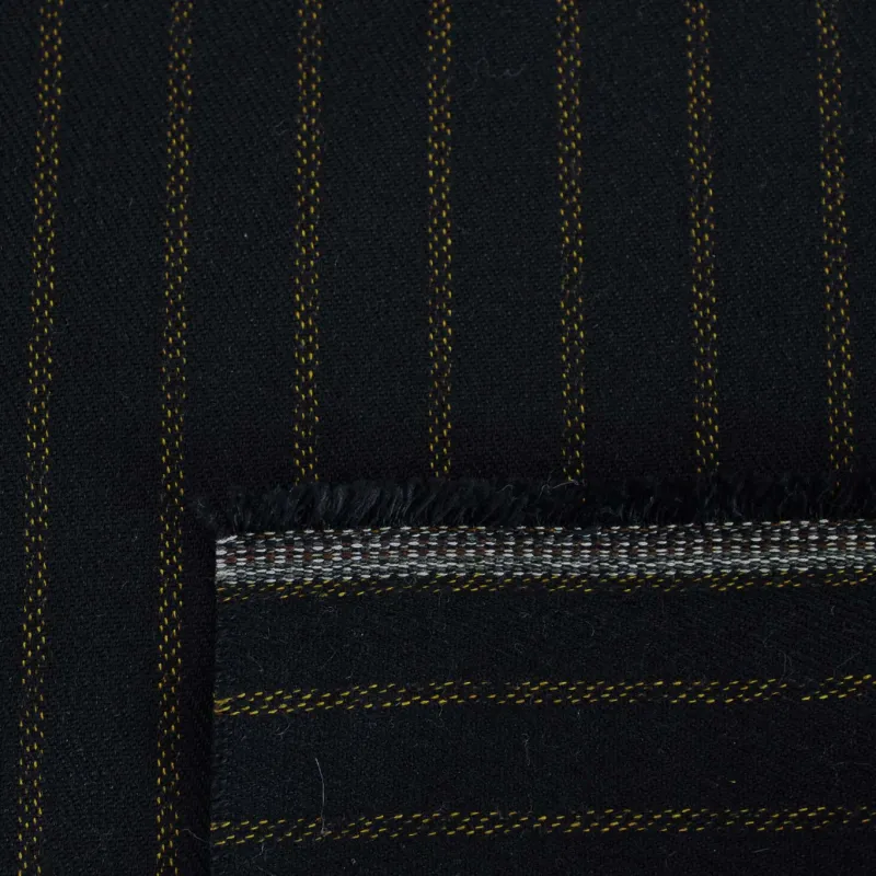 Poliviscosa Gessato - Blu e Giallo | ILTESSUTAIO