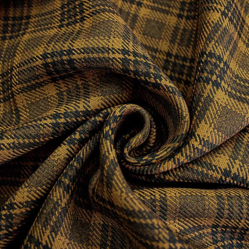 Tessuto Scozzese - Marrone e Nero | ILTESSUTAIO