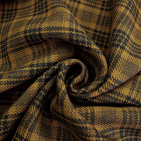Tessuto Scozzese - Marrone e Nero | ILTESSUTAIO