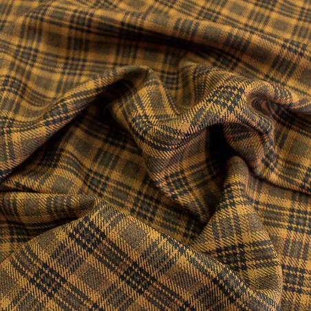 Tessuto Scozzese - Marrone e Nero | ILTESSUTAIO