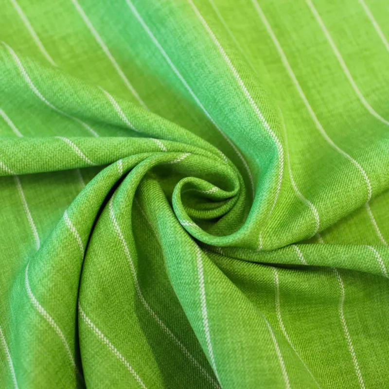 Tessuto Rigato in poliviscosa - Verde | ILTESSUTAIO
