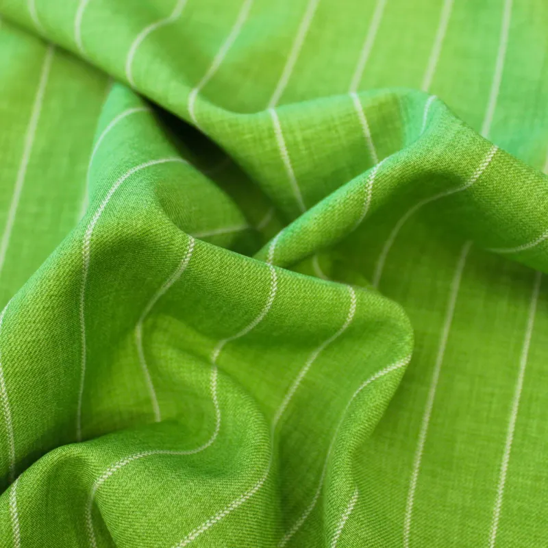 Tessuto Rigato in poliviscosa - Verde | ILTESSUTAIO