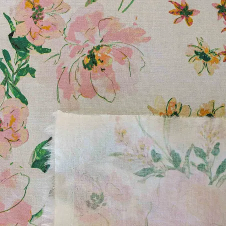 Tessuto fantasia fiori 100% Cotone | MADE IN ITALY