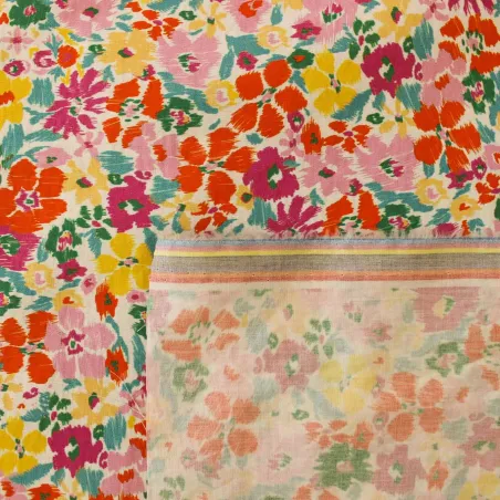 Tessuto fantasia fiori 100% Cotone | MADE IN ITALY