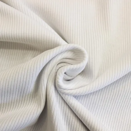 Jersey Tessuto a coste - Bianco | ILTESSUTAIO