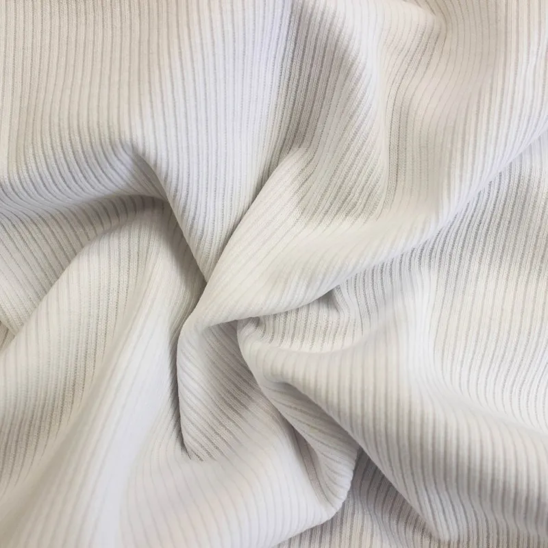 Jersey Tessuto a coste - Bianco | ILTESSUTAIO