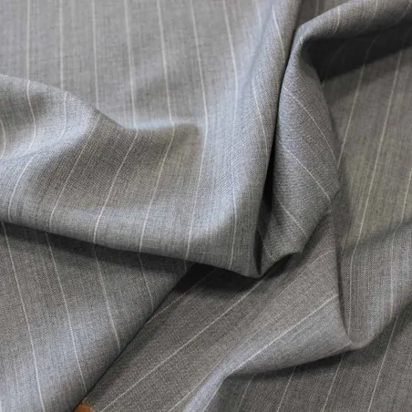 Tessuto gessato - Grigio Bianco | ILTESSUTAIO