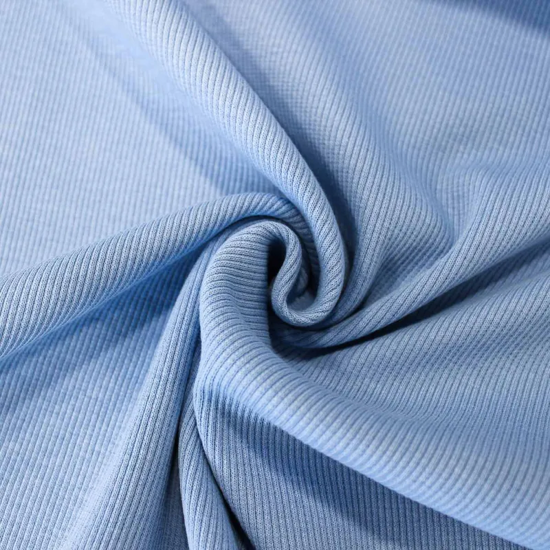 Tessuto a Coste - Celeste | ILTESSUTAIO