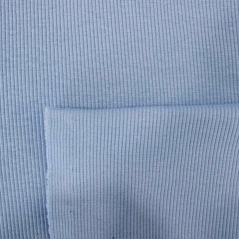 Tessuto a Coste - Celeste | ILTESSUTAIO