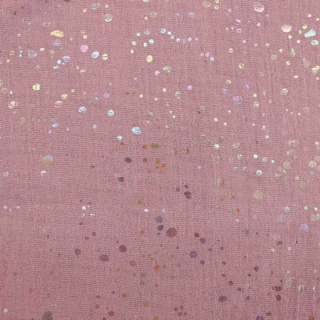 Mussola di Cotone - Glitter Rosa | ILTESSUTAIO