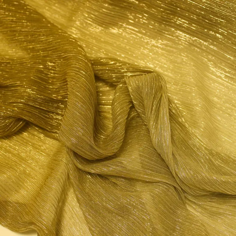 Tessuto Plissettato Degrade' - Oro | TESSUTI CERIMONIA