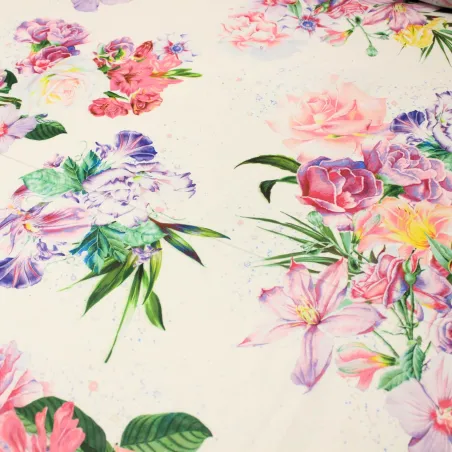 Organza Stampata Fiori - Made in Italy | TESSUTI CERIMONIA