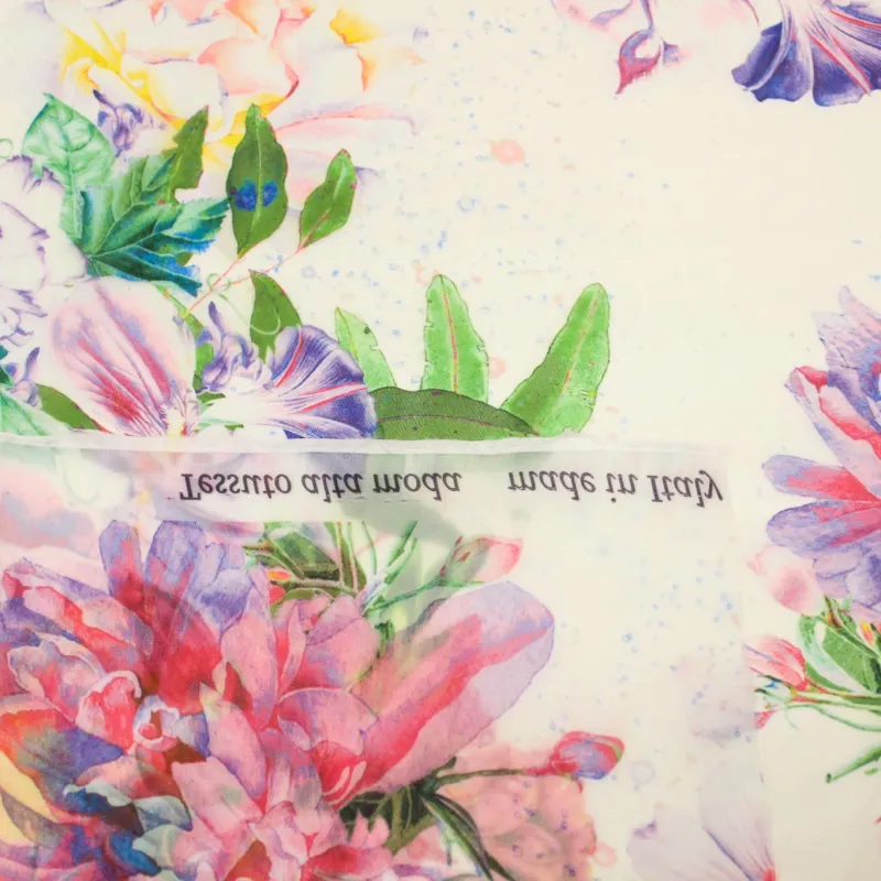 Organza Stampata Fiori - Made in Italy | TESSUTI CERIMONIA