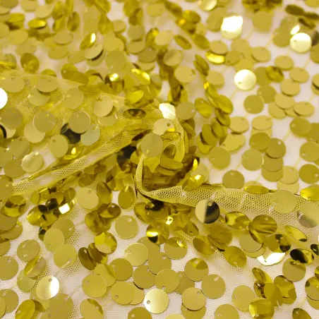 Tessuto con Paillettes - Giallo | Tessuti Cerimonia