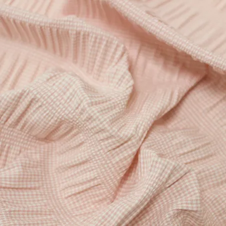 Tessuto Vichy Rosa e Bianco | ILTESSUTAIO