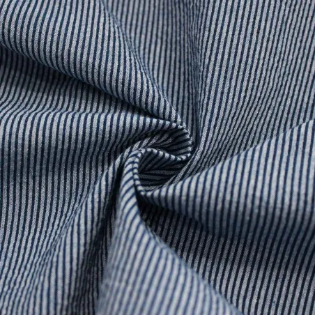 Tessuto Seersucker Blu Bianco | ILTESSUTAIO
