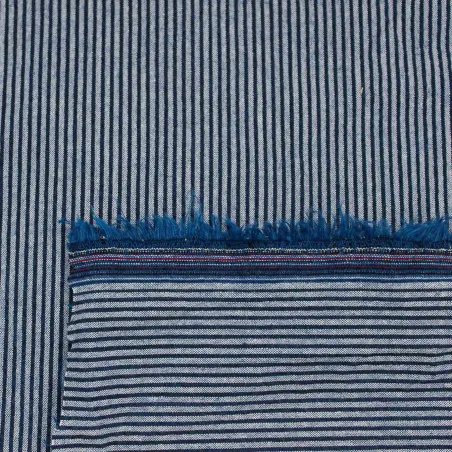 Tessuto Seersucker Blu Bianco | ILTESSUTAIO