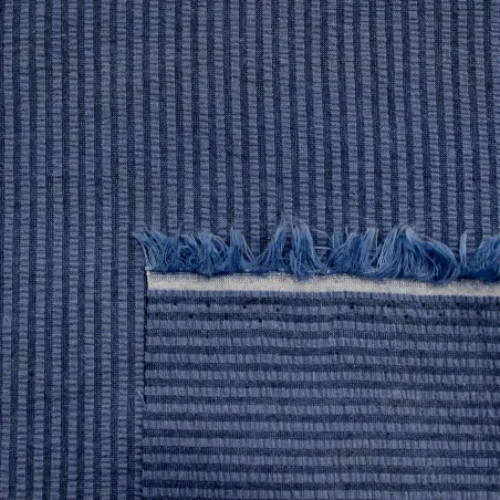 Tessuto Seersucker Blu | ILTESSUTAIO