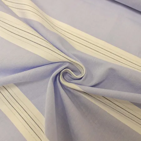 Popeline di Cotone a Fasce | ILTESSUTAIO