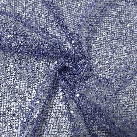 Tessuto con Paillettes - Celeste | ILTESSUTAIO
