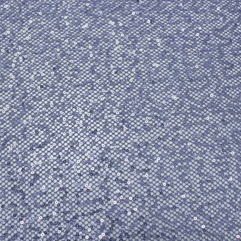 Tessuto con Paillettes - Celeste | ILTESSUTAIO