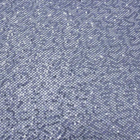 Tessuto con Paillettes - Celeste | ILTESSUTAIO