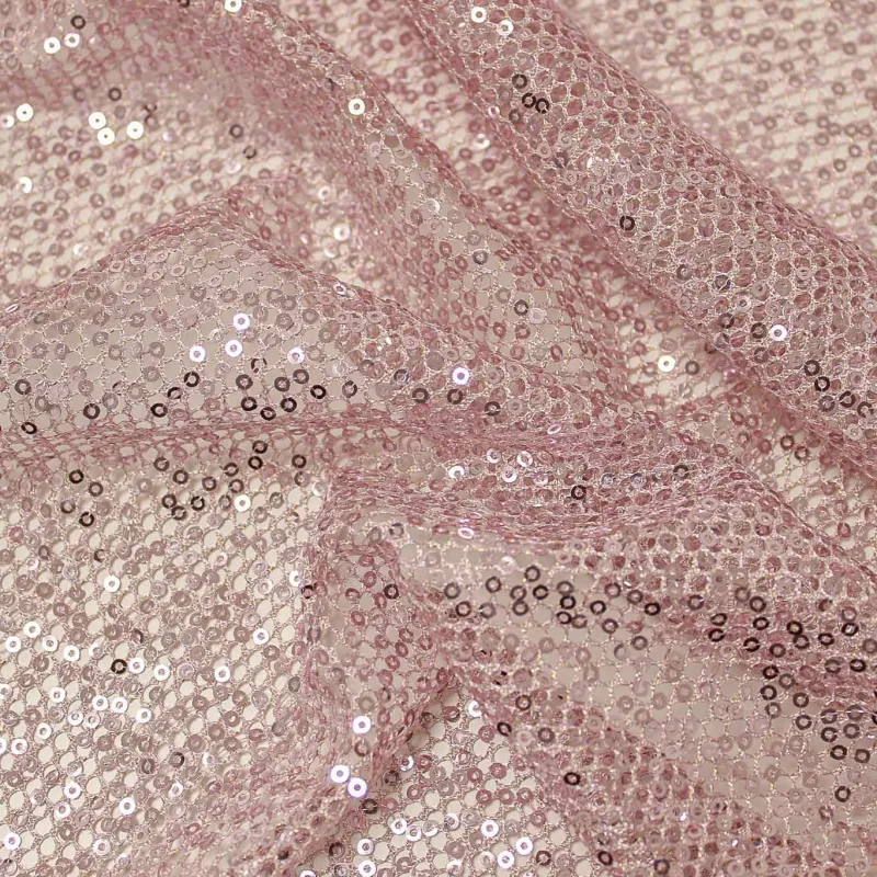 Tessuto con Paillettes - Rosa | ILTESSUTAIO